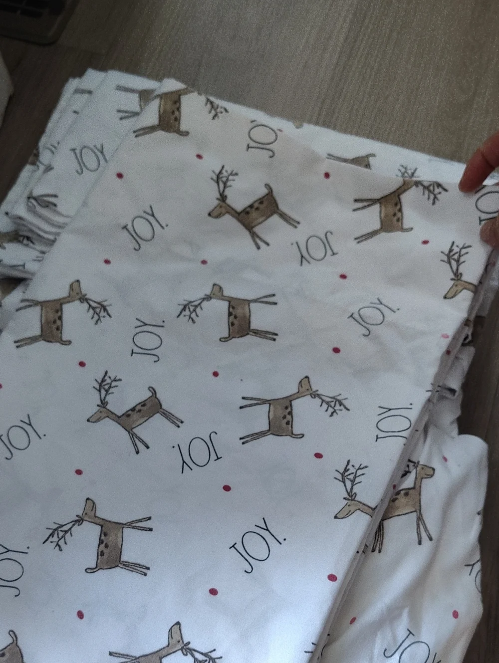 Rae Dunn Holiday Reindeer Twin Sheet Set